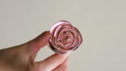 Glass Rosebud Plug 5"